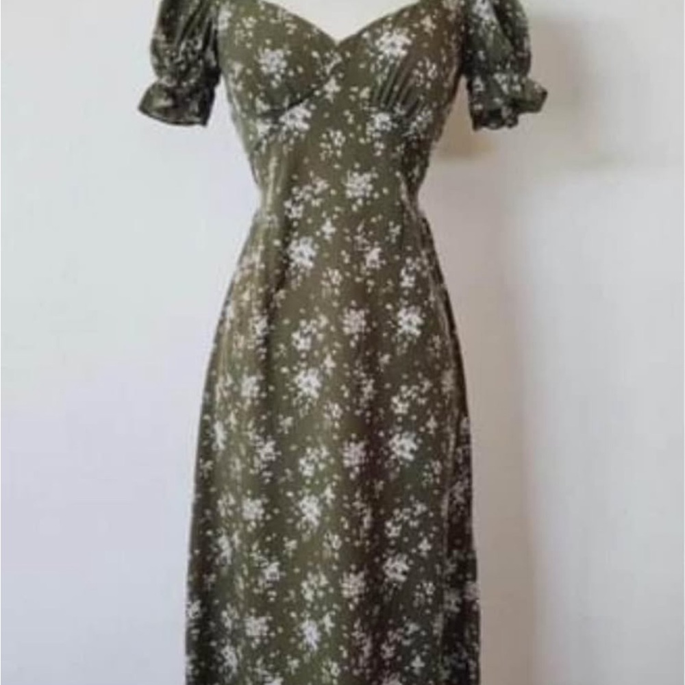 Floral Green Dress